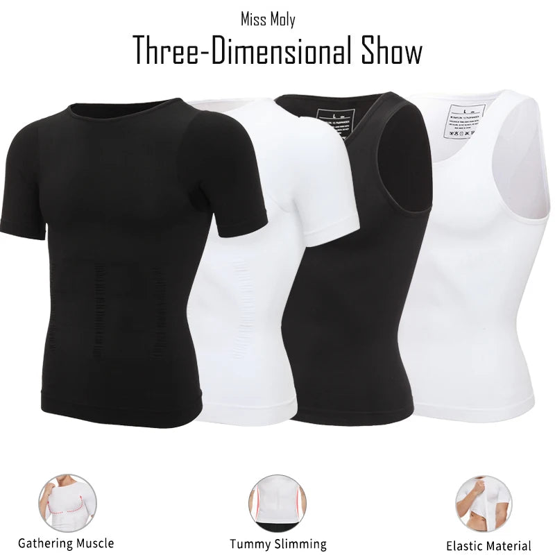 Men's Slimming Waist Trainer & Body Shaper – Belly Control, Posture Corrective Vest, Shapewear Cores t for a Toned Look