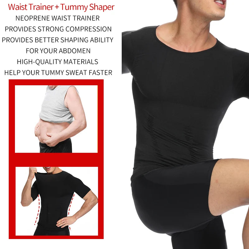 Men's Slimming Waist Trainer & Body Shaper – Belly Control, Posture Corrective Vest, Shapewear Cores t for a Toned Look