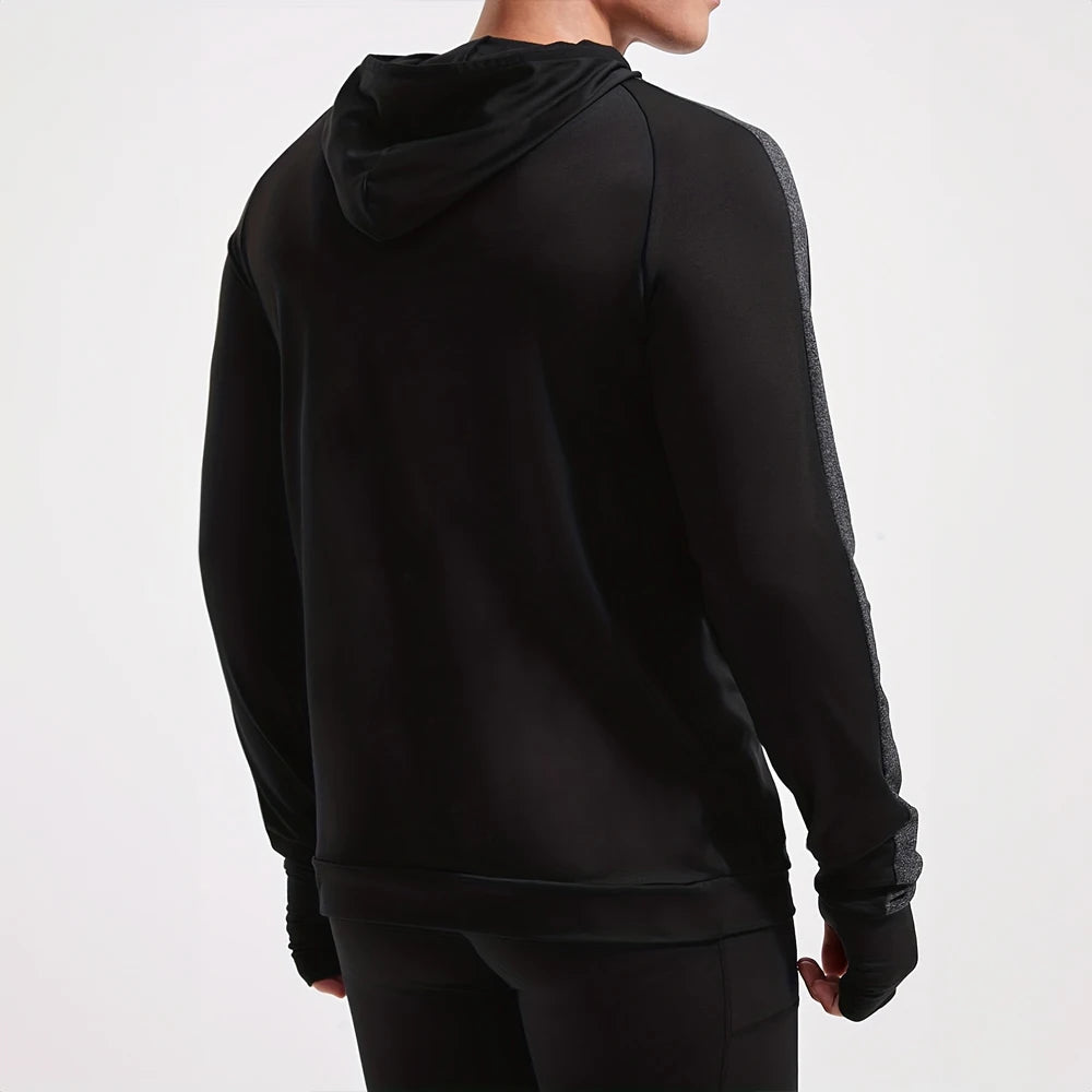 Men's Autumn Compression Hoodie for Running and Leisure