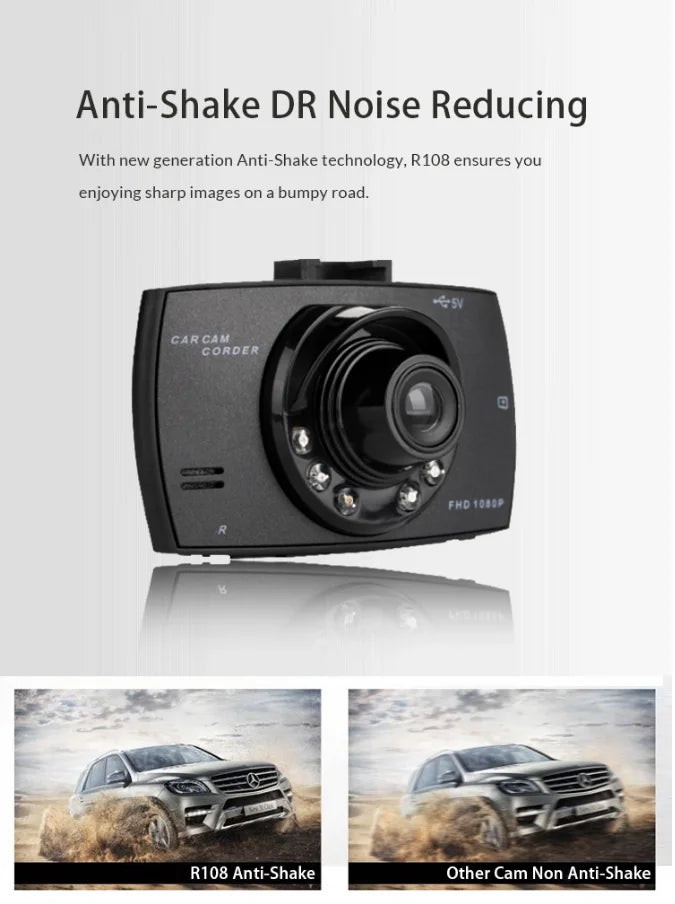 G30 Car DVR Dash Cam offers Full HD 1080P recording with a 360-degree view, cycle recording, night vision, and a wide-angle lens.