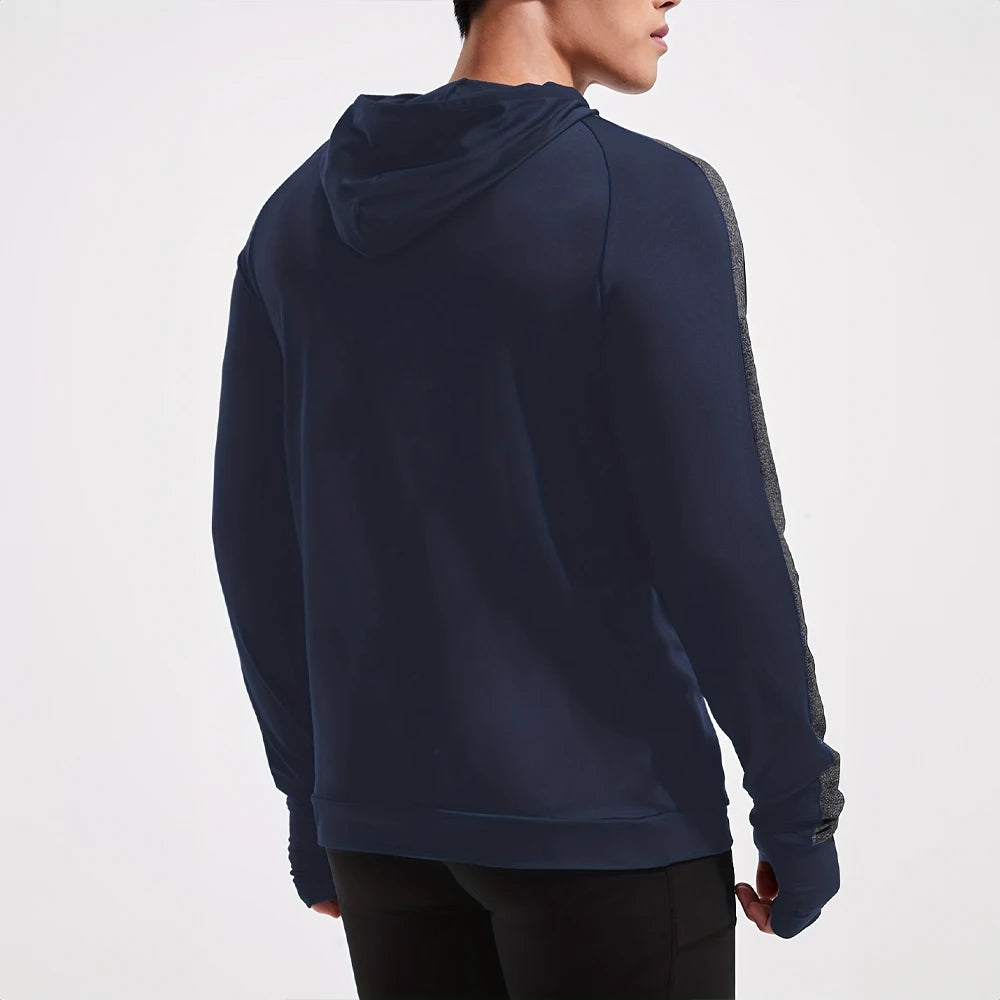 Men's Autumn Compression Hoodie for Running and Leisure