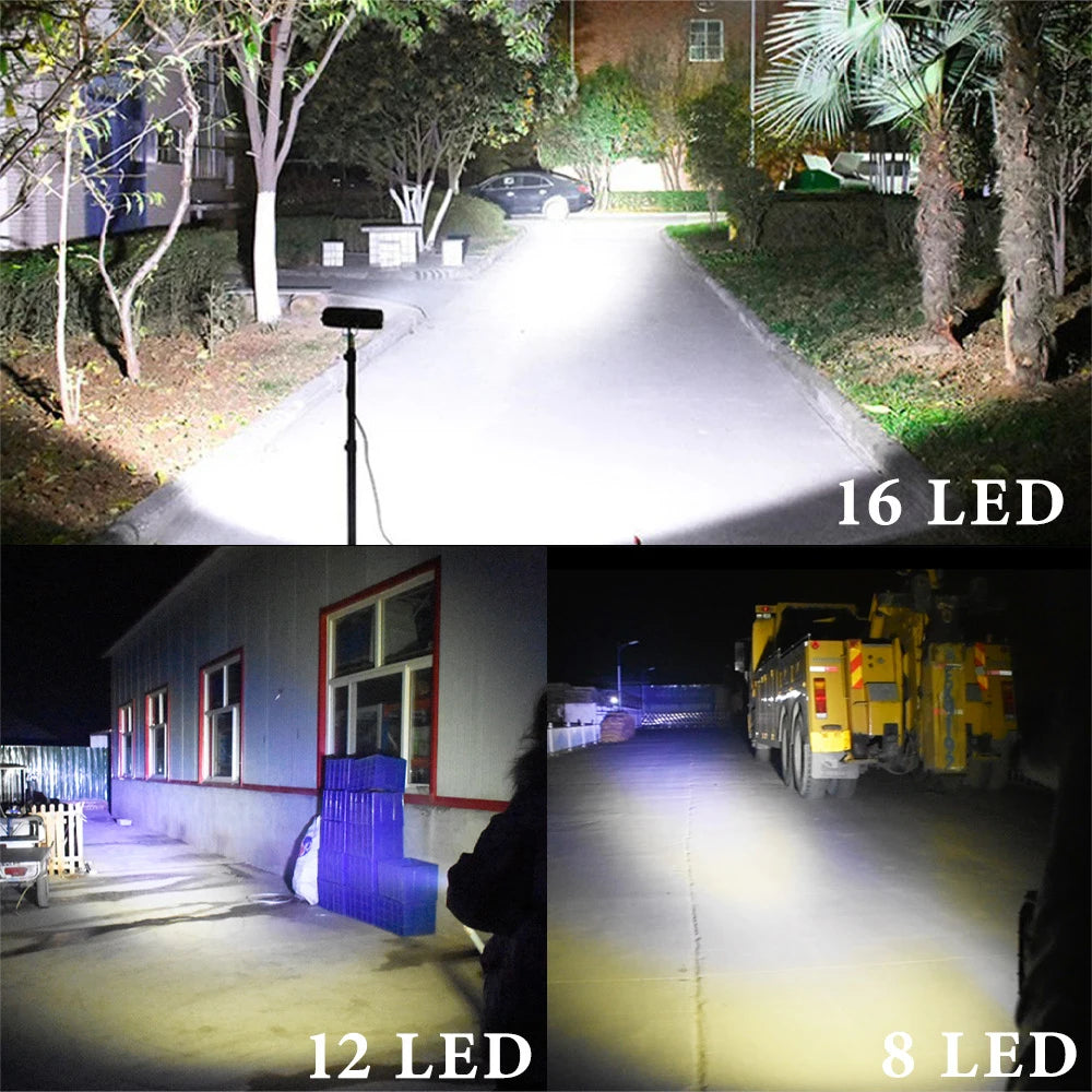 Motorcycle LED Auxiliary Driving Light – High Brightness DRL 8/12/16 LEDs, 12V