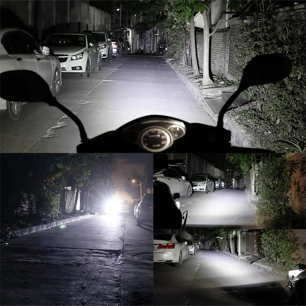 Motorcycle LED Auxiliary Driving Light – High Brightness DRL 8/12/16 LEDs, 12V