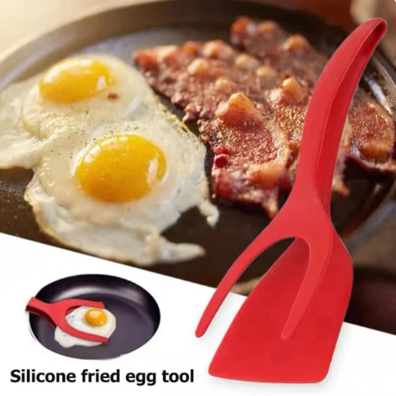 2-in-1 Cooking Grip Tongs and Spatula - Versatile Non-Stick Kitchen Tool