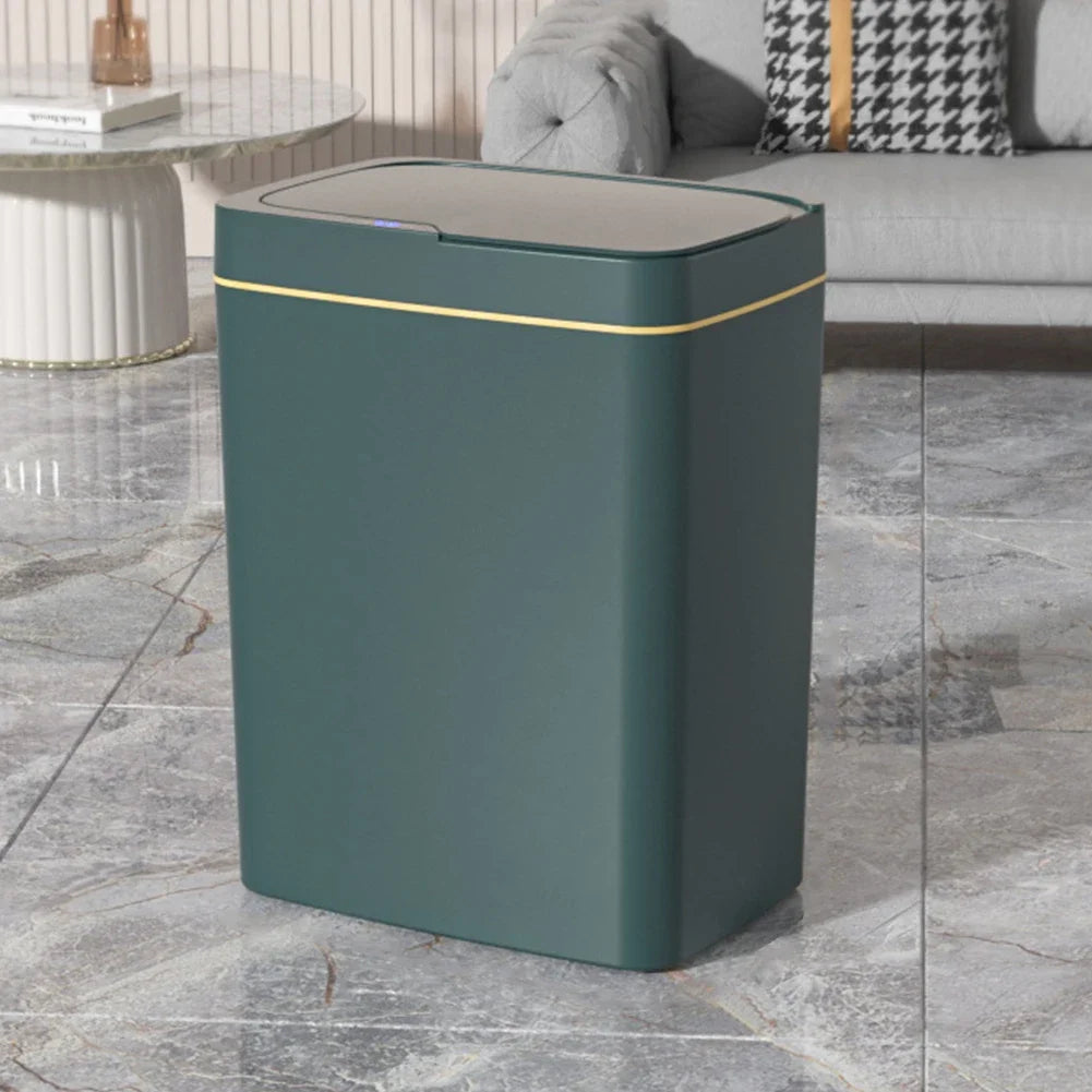 Smart Motion Sensor Trash Bin – 15/18L Touchless Waterproof Garbage Can for Kitchen & Bathroom