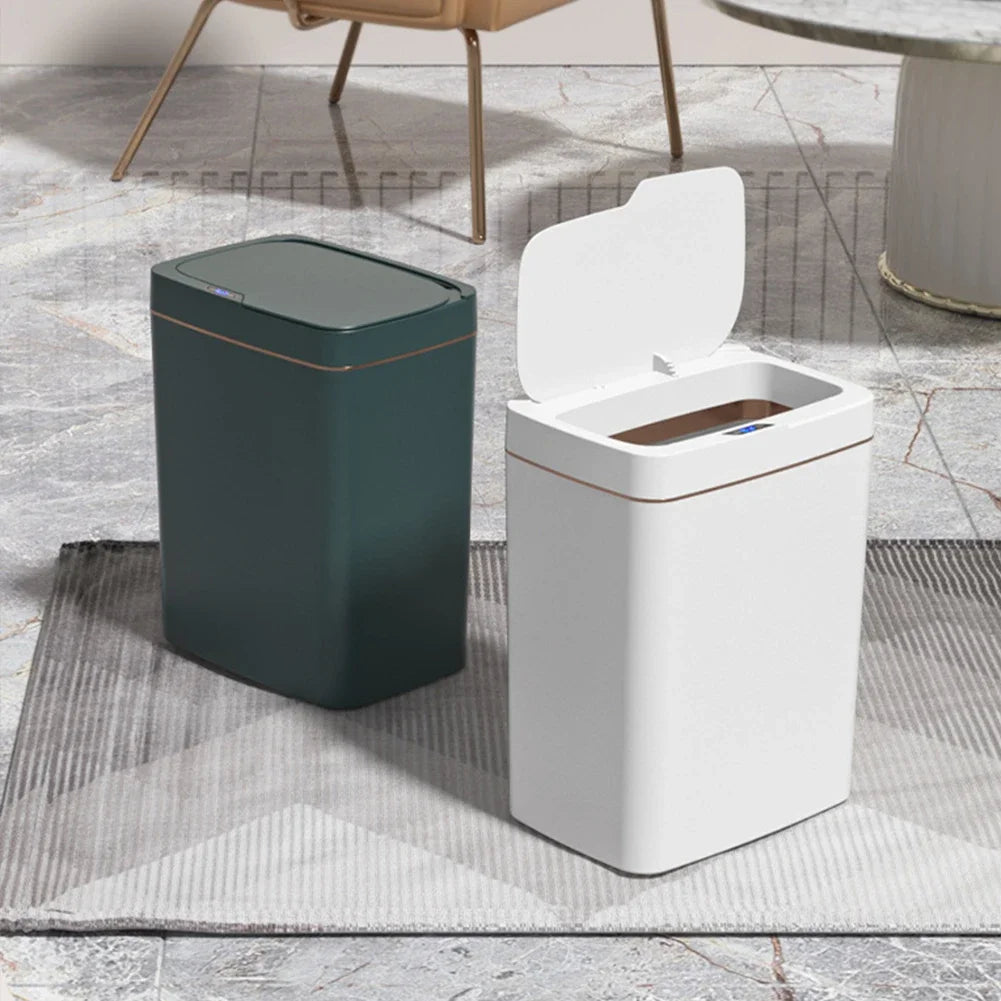 Smart Motion Sensor Trash Bin – 15/18L Touchless Waterproof Garbage Can for Kitchen & Bathroom