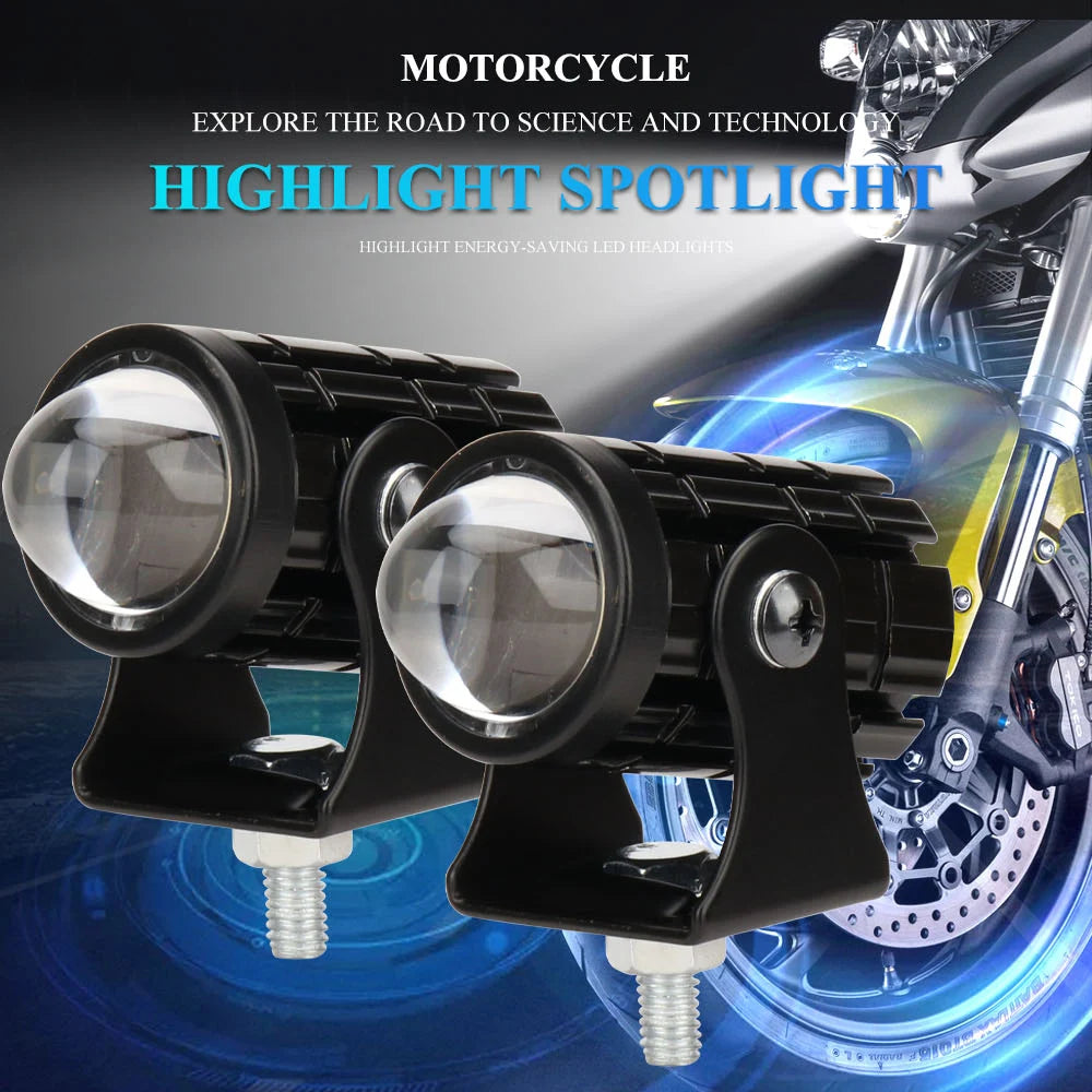 Dual Color Mini Motorcycle Driving Light – Headlight & Auxiliary Spotlight for ATV, Scooter, and Motorbike