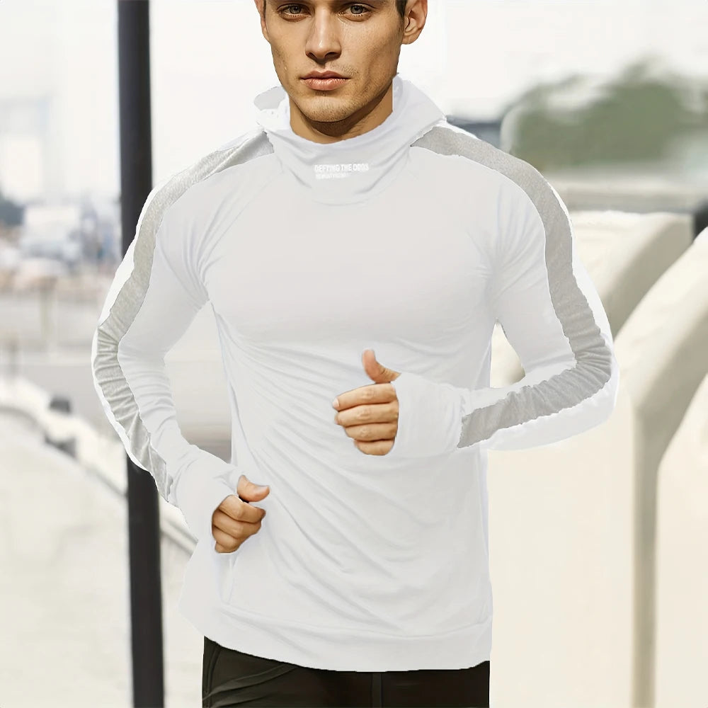 Men's Autumn Compression Hoodie for Running and Leisure