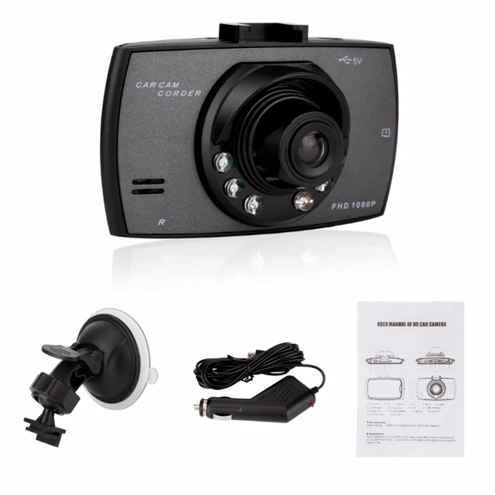 G30 Car DVR Dash Cam offers Full HD 1080P recording with a 360-degree view, cycle recording, night vision, and a wide-angle lens.