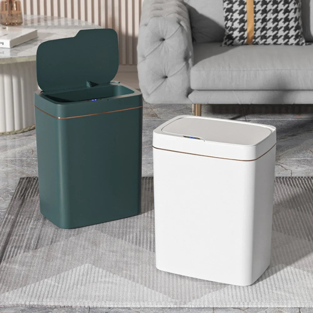 Smart Motion Sensor Trash Bin – 15/18L Touchless Waterproof Garbage Can for Kitchen & Bathroom