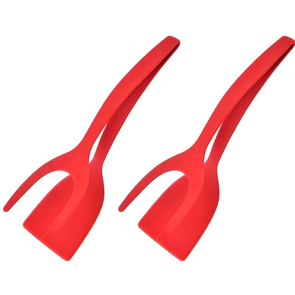 2-in-1 Cooking Grip Tongs and Spatula - Versatile Non-Stick Kitchen Tool