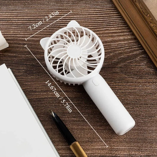 Portable Mini Handheld Fan – Battery Operated Cooling for Travel, Camping, Office, and Outdoor Use