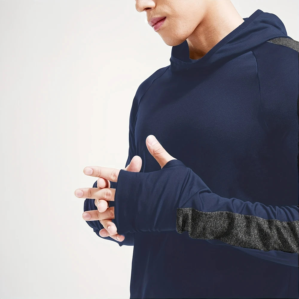 Men's Autumn Compression Hoodie for Running and Leisure