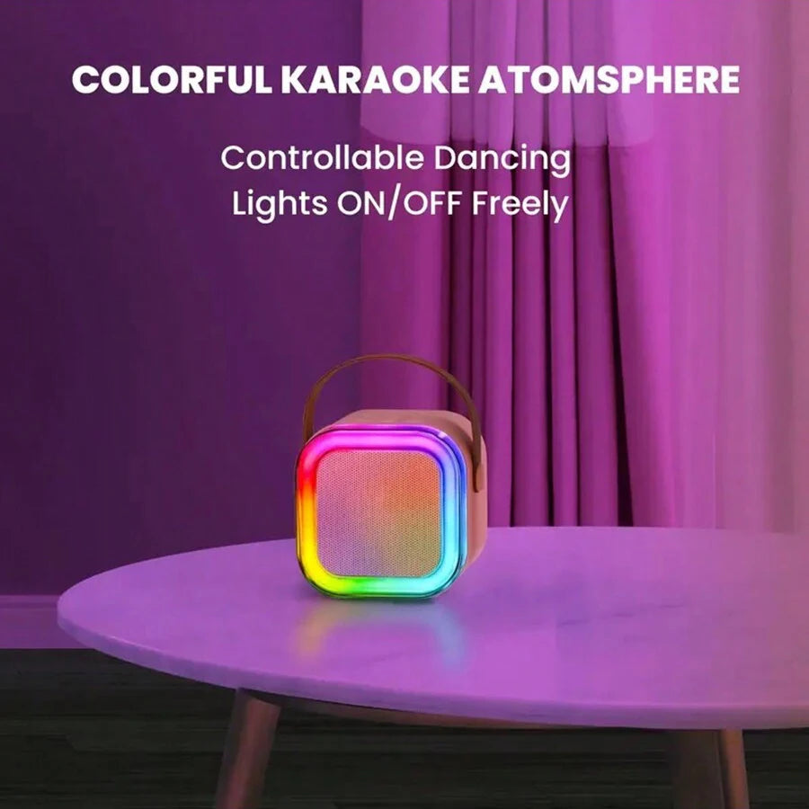 rtyBox K12 Portable Karaoke System – Wireless Speaker Set with RGB Lights & Dual Microphones